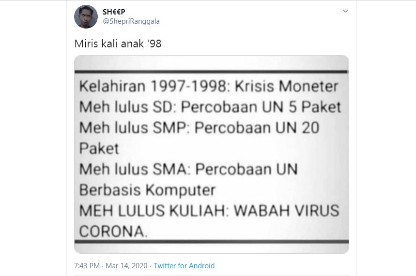 Trending di Twitter, 9 curhatan anak kelahiran 98 ini bikin terenyuh