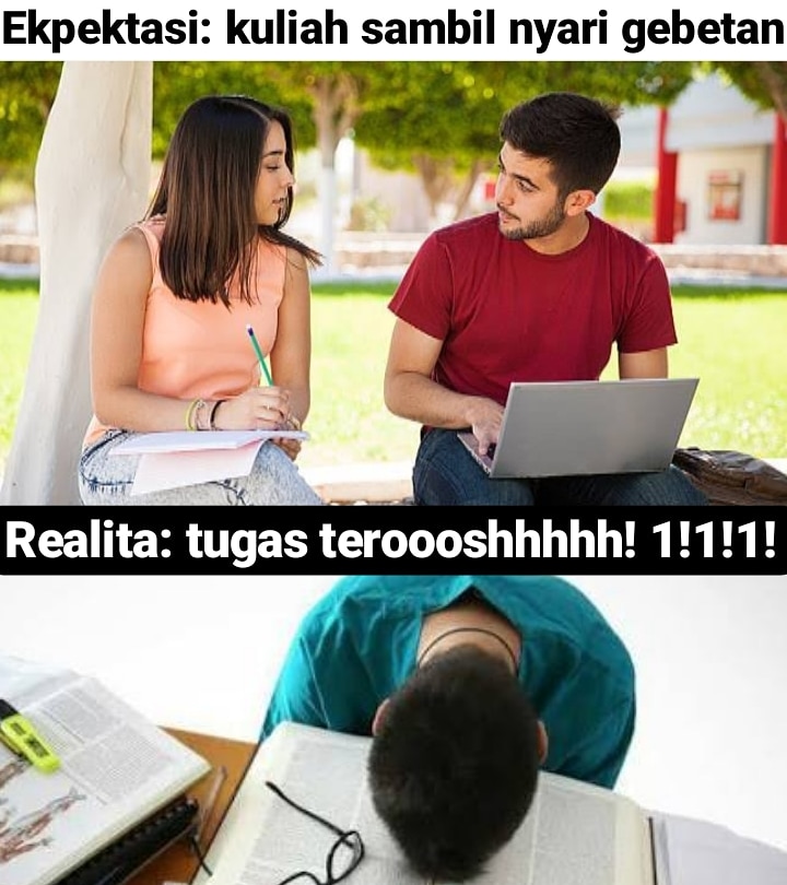 10 Meme ekspektasi vs realita kehidupan mahasiswa ini kocak