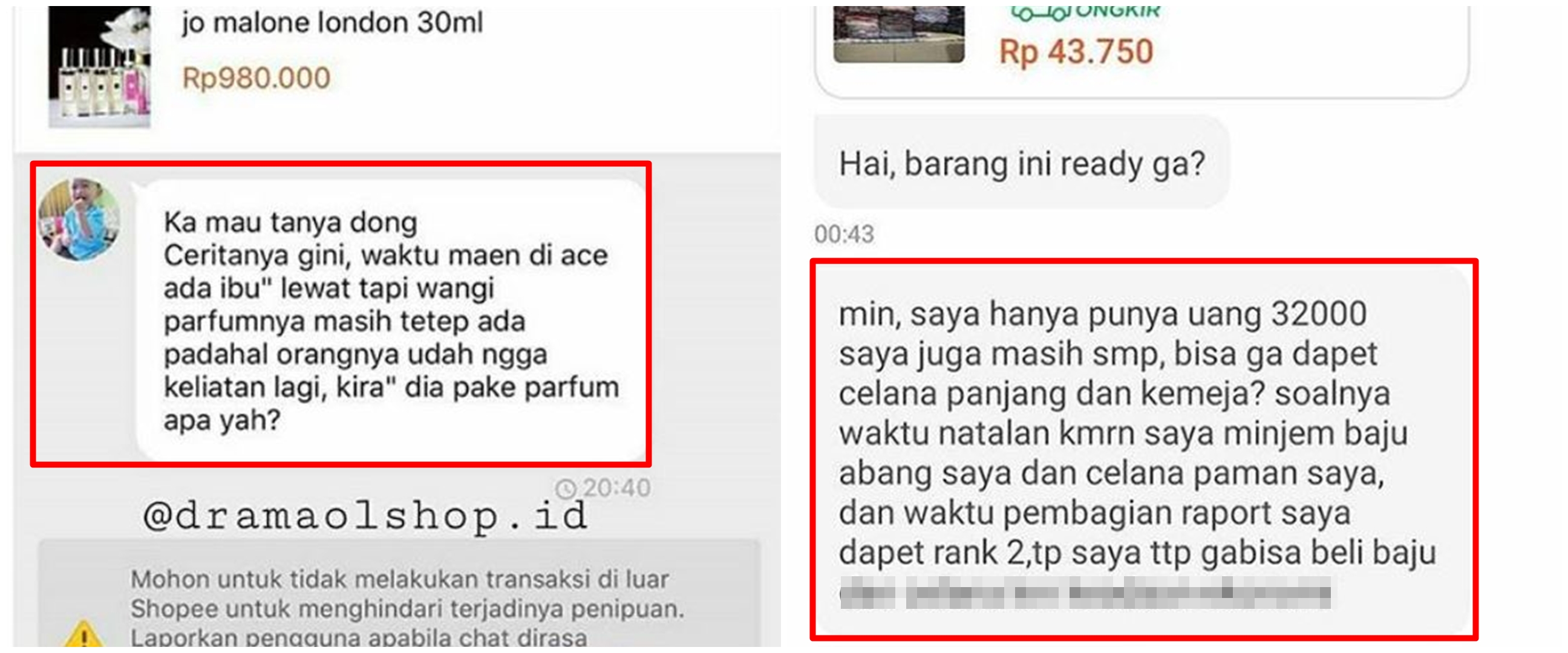 10 Chat lucu pembeli pemula online shop, pertanyaannya ada-ada saja