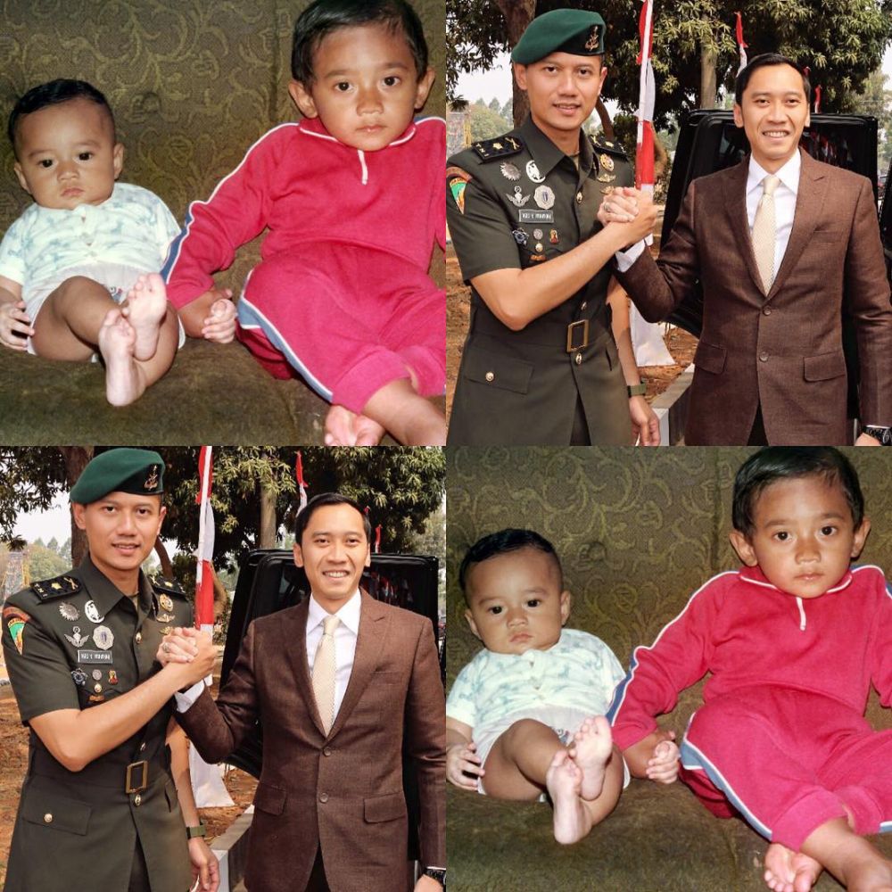 10 Potret masa kecil AHY dan Ibas Yudhoyono, kompak sedari dulu