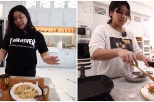 Direstui jadi chef, ini 9 potret putri Ussy Sulistiawaty saat masak