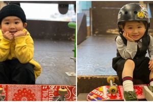 7 Aksi bocah 3 tahun yang jago skateboard, lompatannya memukau