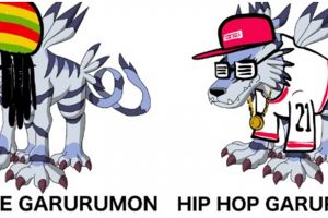 8 Editan karakter Digimon menyesuaikan genre musik ini kocak