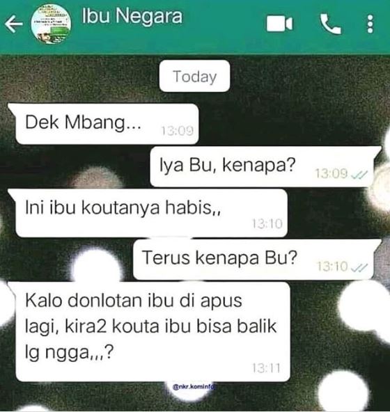 10 Chat lucu pertanyaan ibu-ibu di WhatsApp, bikin ngakak