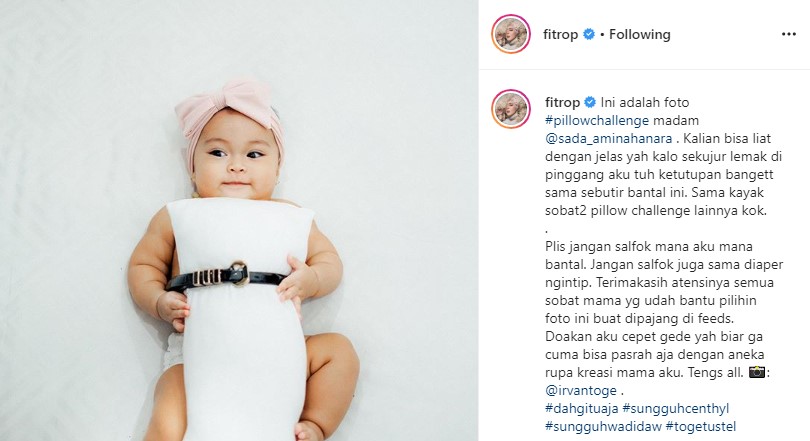10 Caption Fitri Tropica buat anaknya ini bikin tepuk jidat