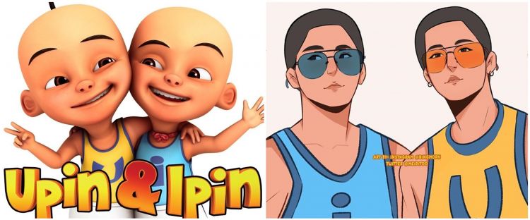  Ilustrasi  9 tokoh kartun  Upin  Ipin  jadi dewasa manglin