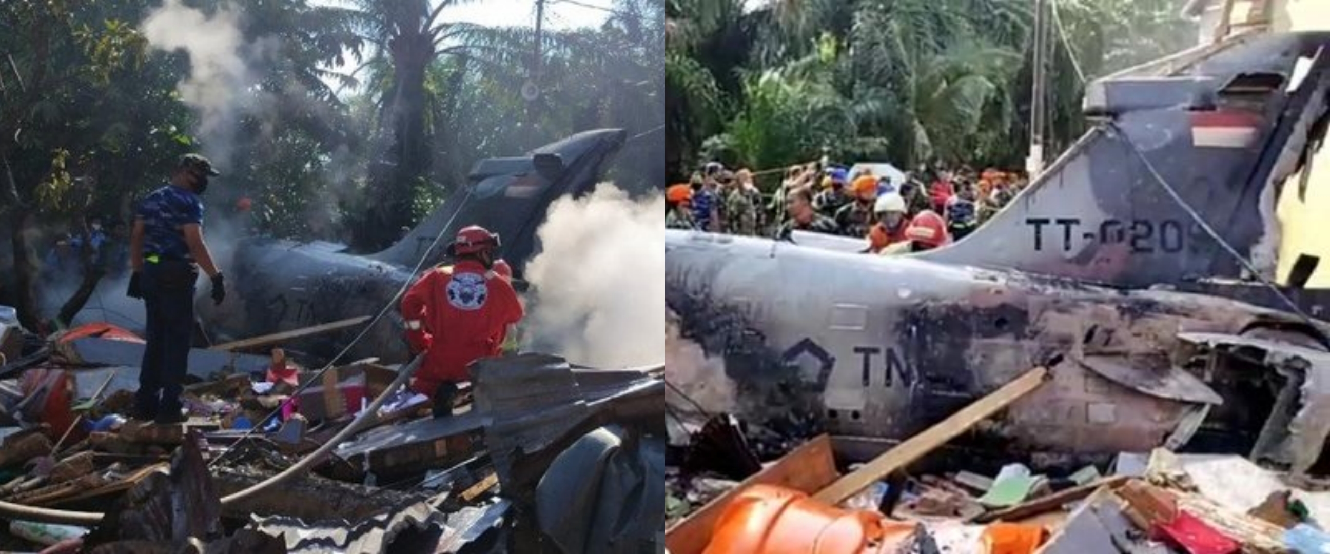 Ini kesaksian warga yang tolong pesawat tempur TNI AU jatuh di Riau
