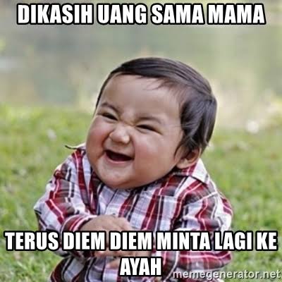 10 Meme ketika dikasih duit orangtua, bahagia