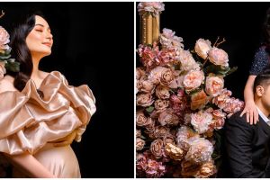 7 Potret maternity Asmirandah dan Jonas tema bunga, sweet abis