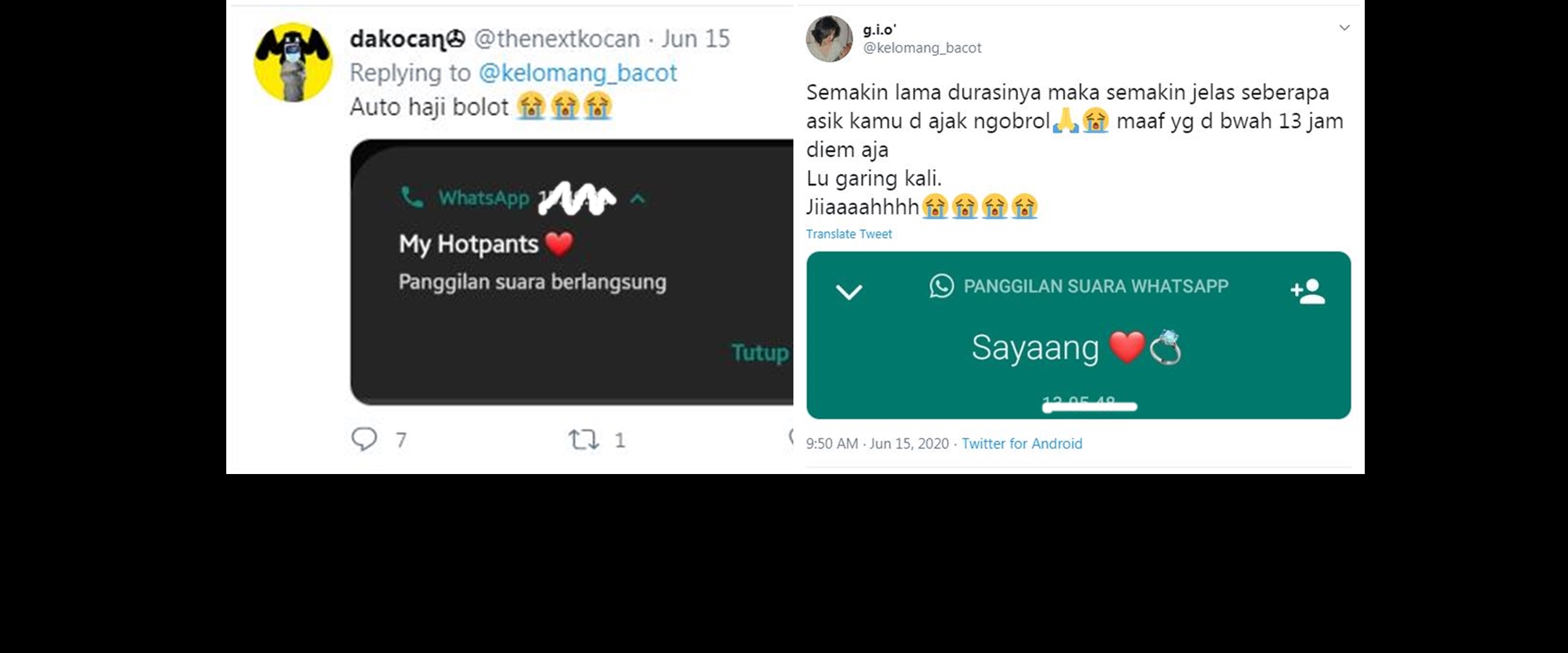 10 Cuitan lucu pamer durasi telepon, kupingnya auto panas