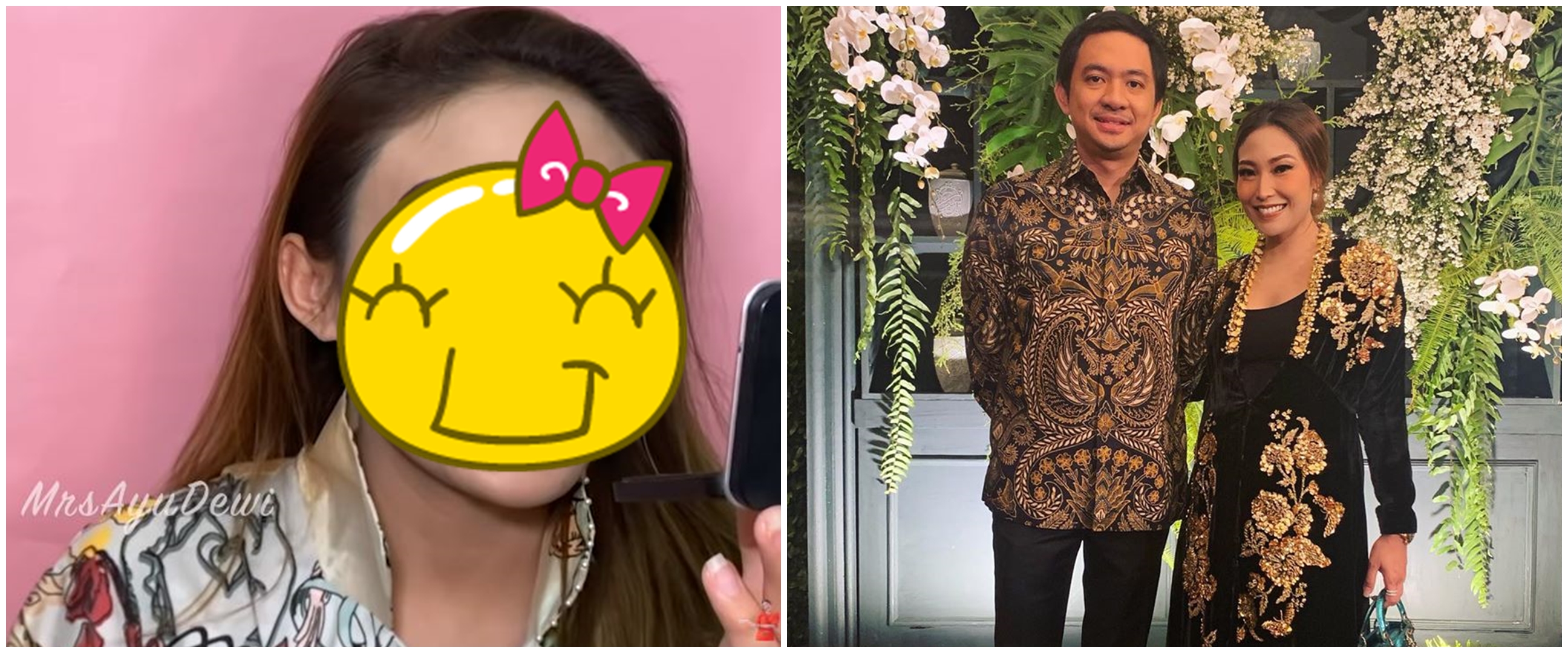 10 Potret wajah Ayu Dewi dirias suami, alisnya bikin takjub