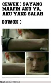 Meme lucu 'cewek minta maaf' ini bikin cowok ketawa takut