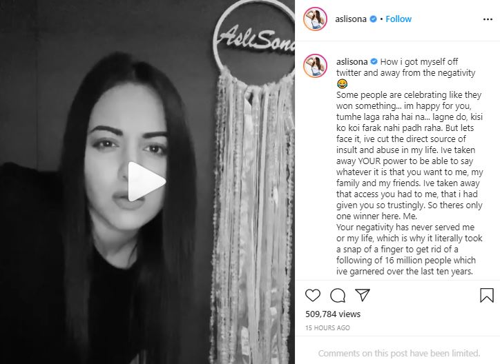 Sonakshi Sinha tutup akun Twitter jadi sorotan, ini alasannya 