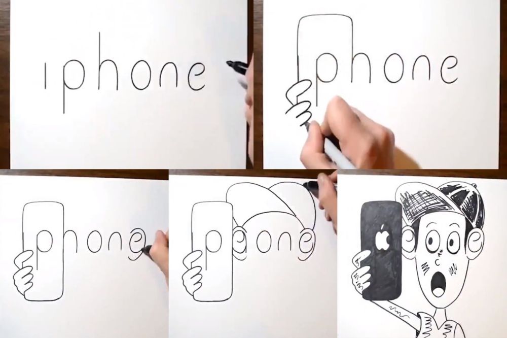 6 Gambar keren dibuat dari kerangka kata, kreatifnya bikin takjub