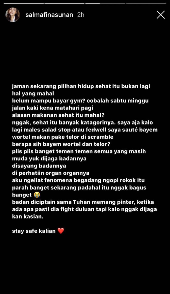 Curhat Salmafina soal kondisi kesehatannya, 2 organ alami infeksi