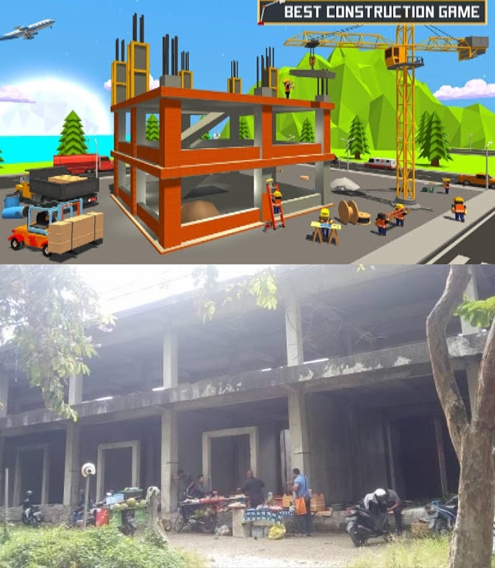 8 Cocoklogi hasil bangunan seperti bermain game, absurd