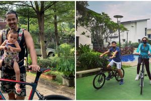 Potret 5 seleb bersepeda dengan buah hati, seru abis