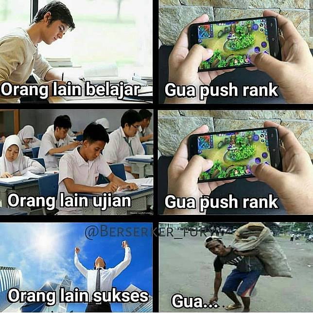 10 Meme push rank game ini bikin ketawa ngenes