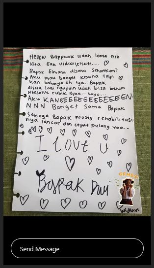 Ungkap rindu pada sang ayah, anak Dwi Sasono tulis sepucuk surat