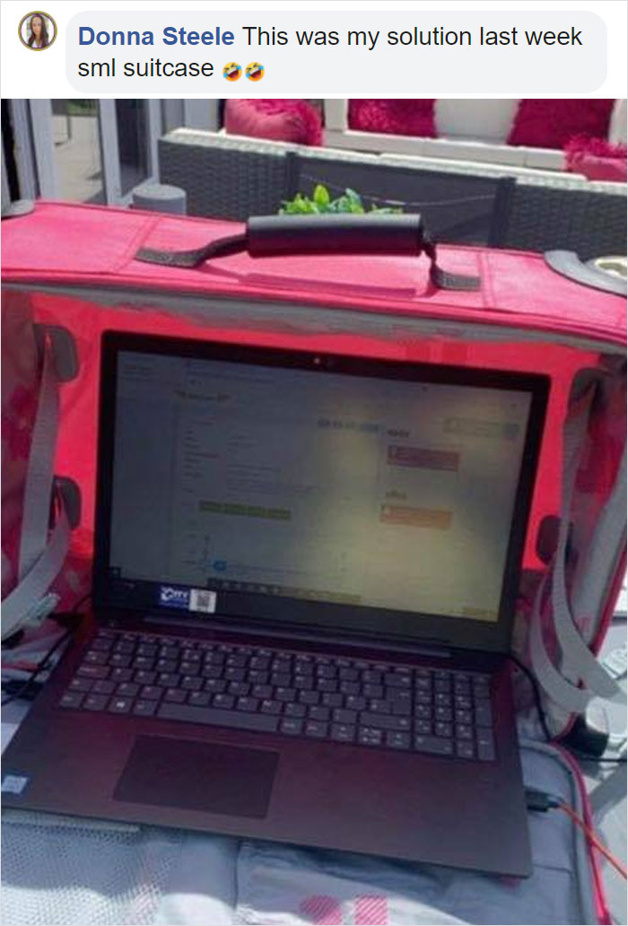 10 Aksi lindungi laptop dari sinar matahari ini kocak abis
