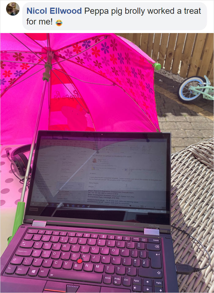 10 Aksi lindungi laptop dari sinar matahari ini kocak abis