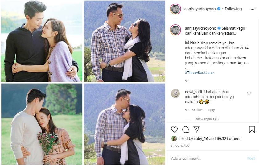 Unggah potret bak drama Korea, gaya Annisa Pohan dan AHY jadi sorotan