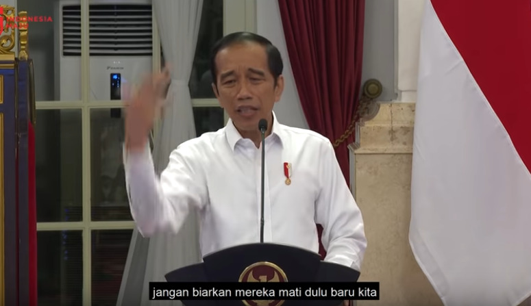 Jokowi marahi menteri: Jangan biarkan mereka mati dulu baru kita bantu