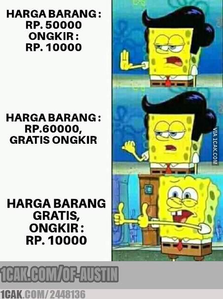 10 Meme ongkos kirim di online shop ini bikin pembeli cengar-cengir