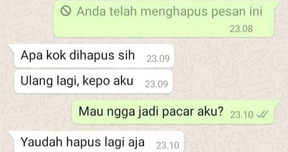 10 Chat lucu cowok pantang mundur ini bikin tepuk jidat