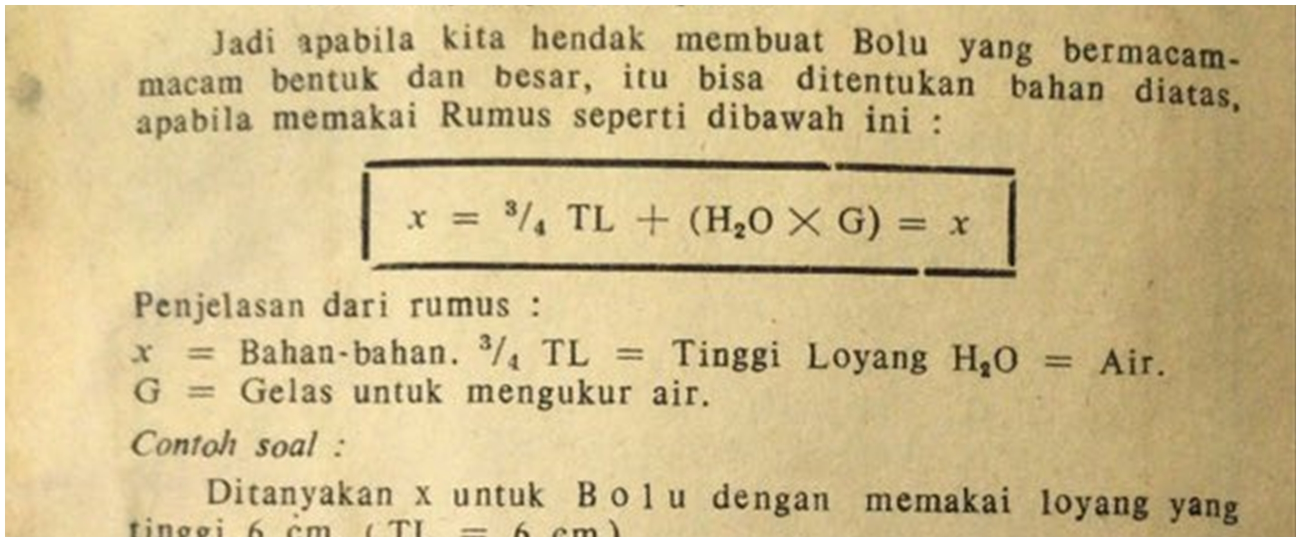 Viral resep kue bolu mirip rumus fisika, ada cerita unik di baliknya
