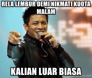 10 Meme nasib pengguna kuota paket malam, bikin senyum meringis