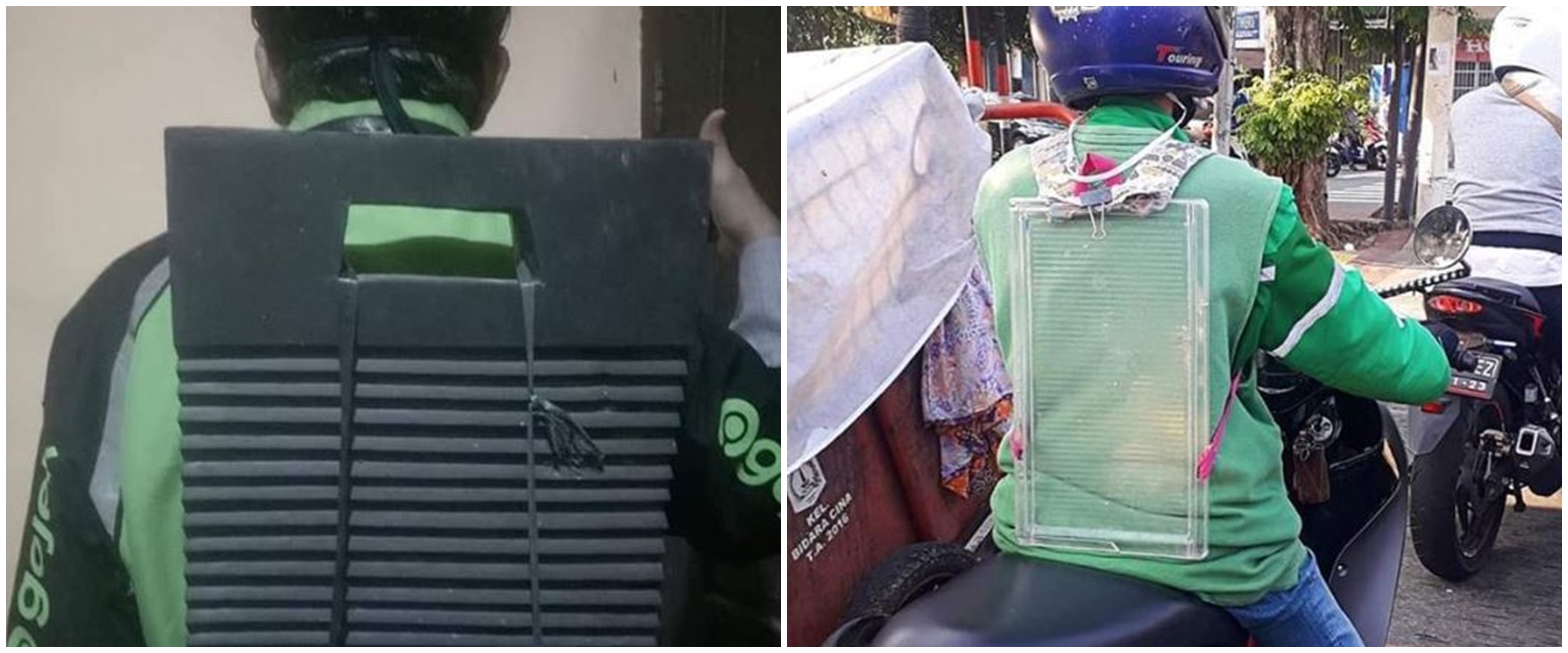9 Cara unik driver ojek online jaga jarak dengan penumpang saat wabah