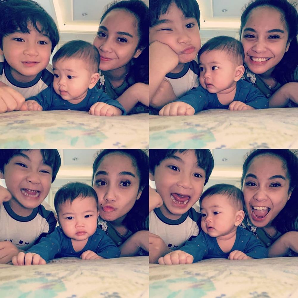 10 Potret kebersamaan Rafathar dan anak Syahnaz, gemasnya dobel