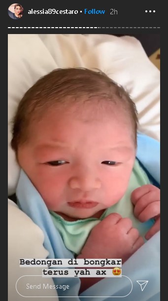 8 Momen Alessia Cestaro melahirkan anak ketiga