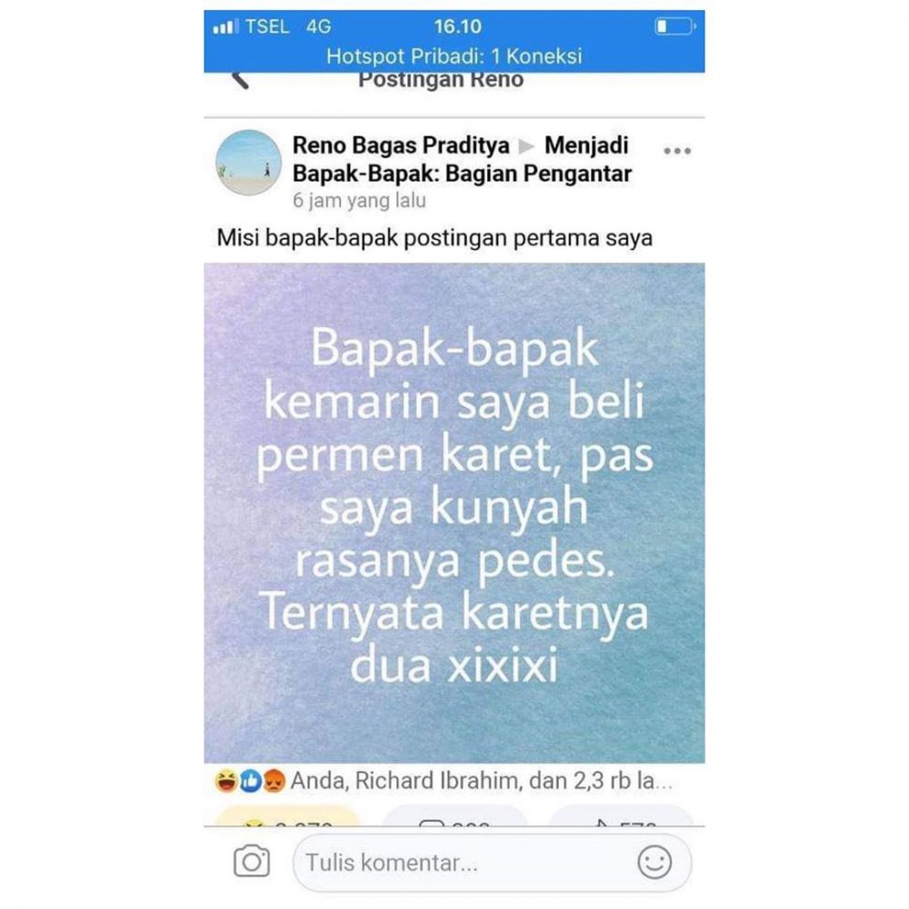 status FB bapak-bapak bertanya © 2020 instagram.com