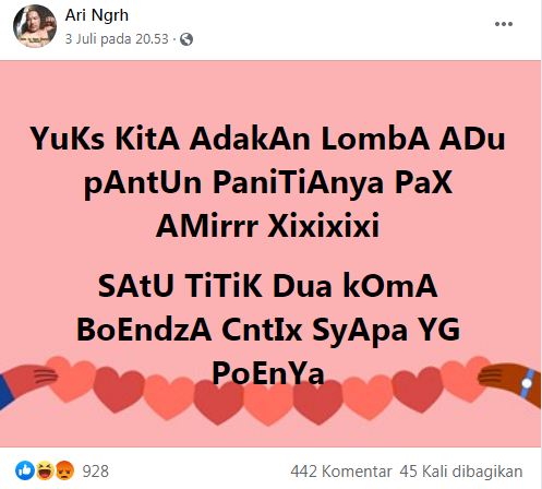 10 Status FB lucu ngomongin cinta di grup bapak-bapak ini kocak abis