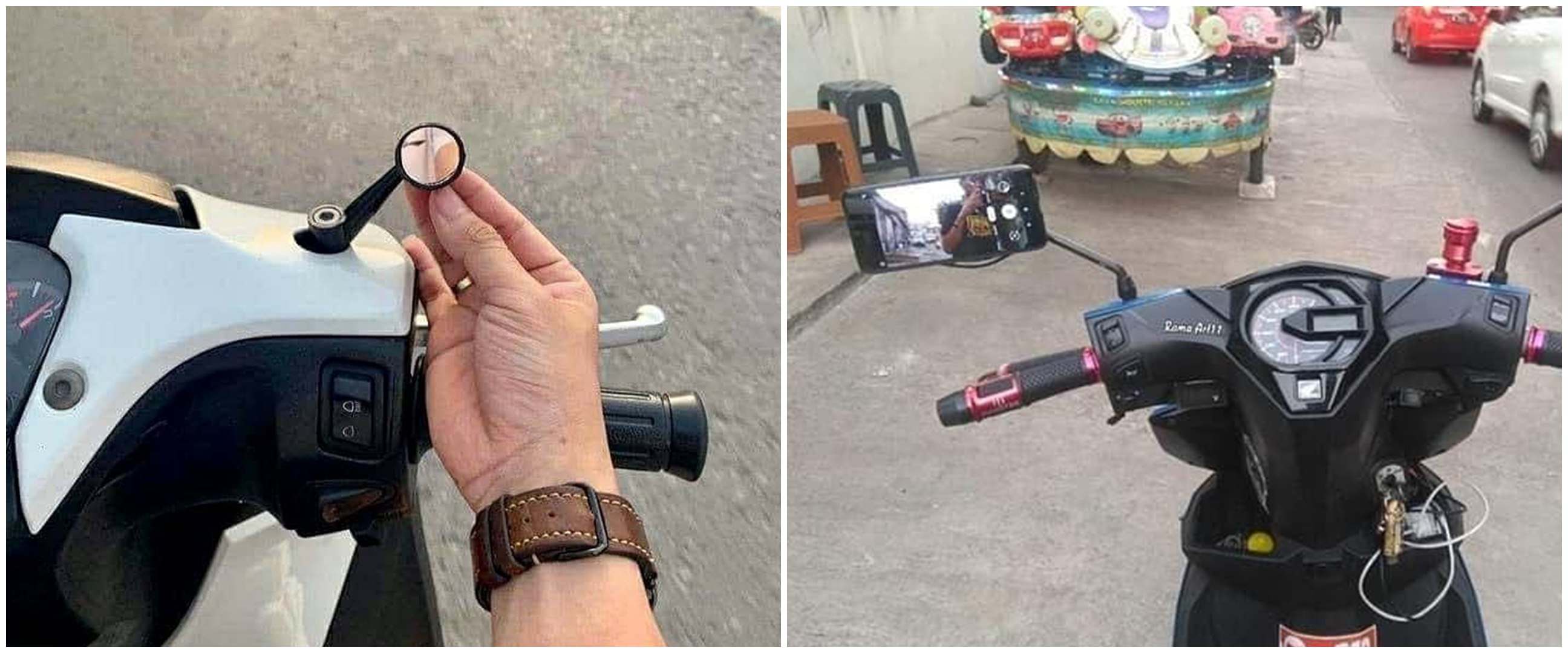 10 Benda nyeleneh dipasang pengendara ini bikin tepuk jidat