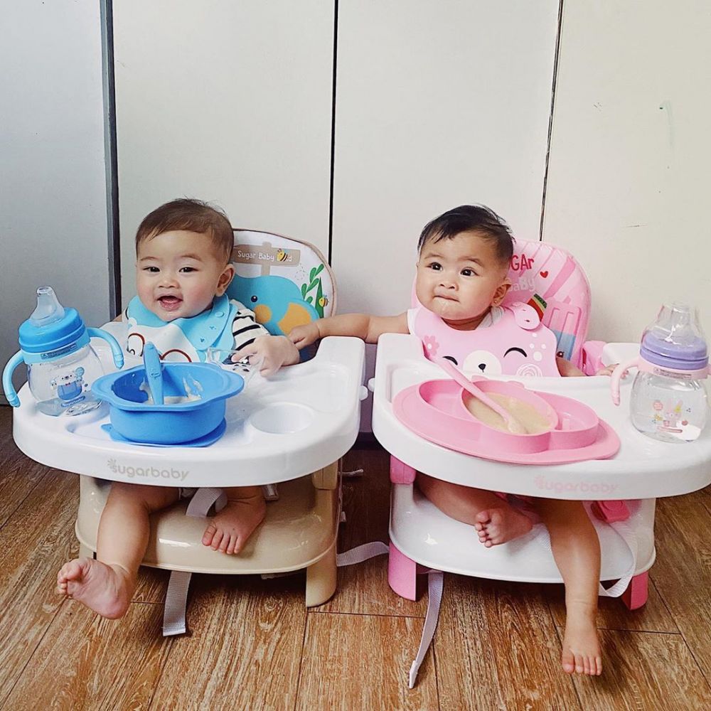 10 Pose ekspresif anak kembar Syahnaz, gemasnya maksimal