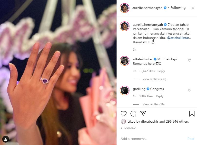 Ulang tahun ke-22, Aurel Hermansyah dilamar Atta Halilintar