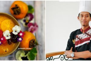 Resep persimmon smoothie bowl, makin estetis dengan edible flower