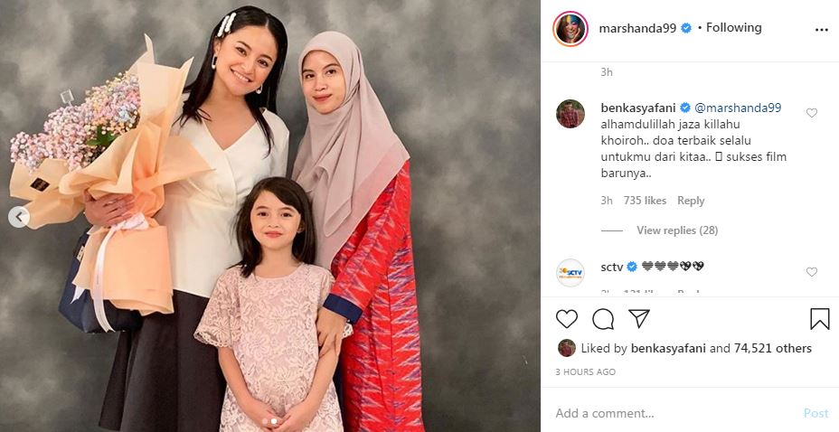 Ucapan menyentuh Marshanda di ultah Ines bikin warganet terharu