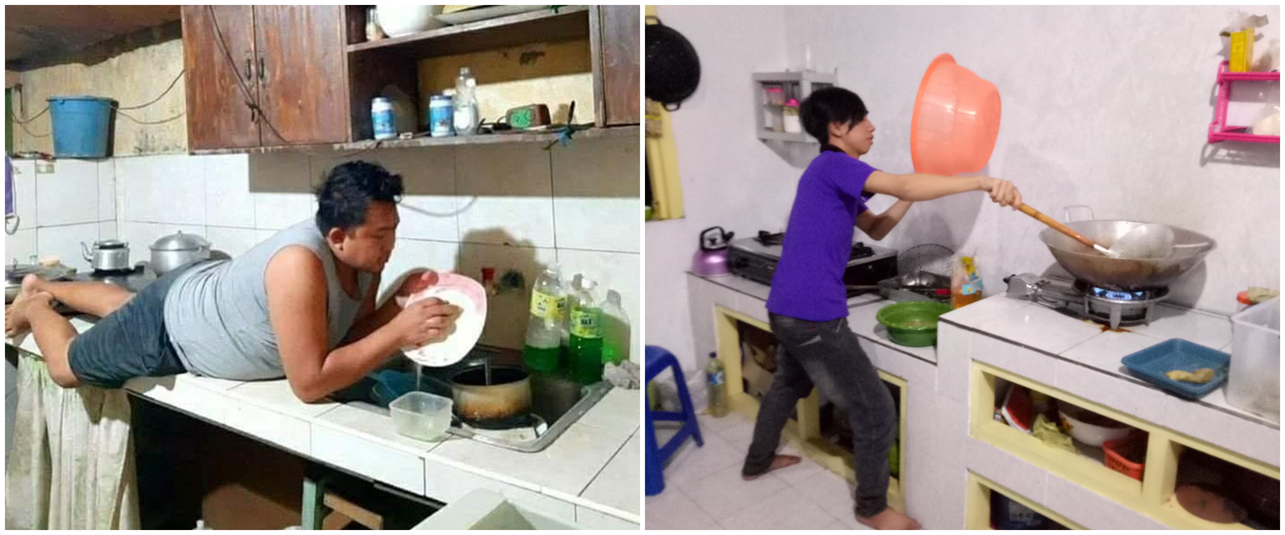 10 Momen lucu bapak-bapak lakukan pekerjaan rumah, bikin ngakak
