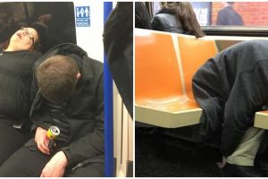 10 Tingkah orang ketiduran di kereta bikin sakit perut tahan tawa