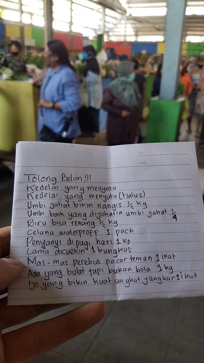 8 Daftar belanjaan ini kocaknya bikin garuk-garuk kepala