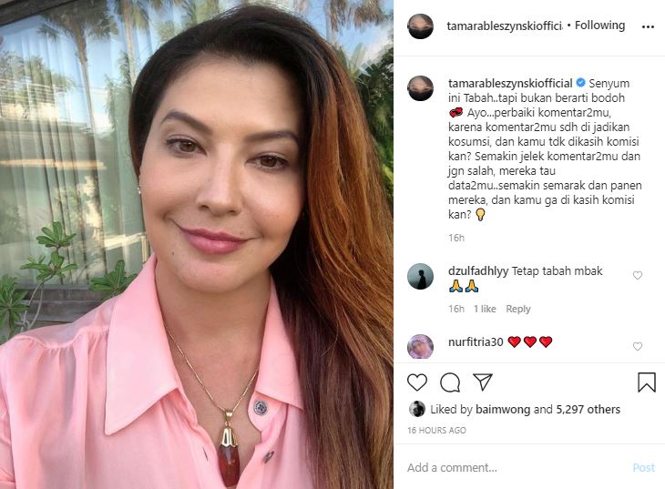 Balasan menohok Tamara Bleszynski setelah kerap dicela warganet