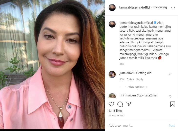 Balasan menohok Tamara Bleszynski setelah kerap dicela warganet