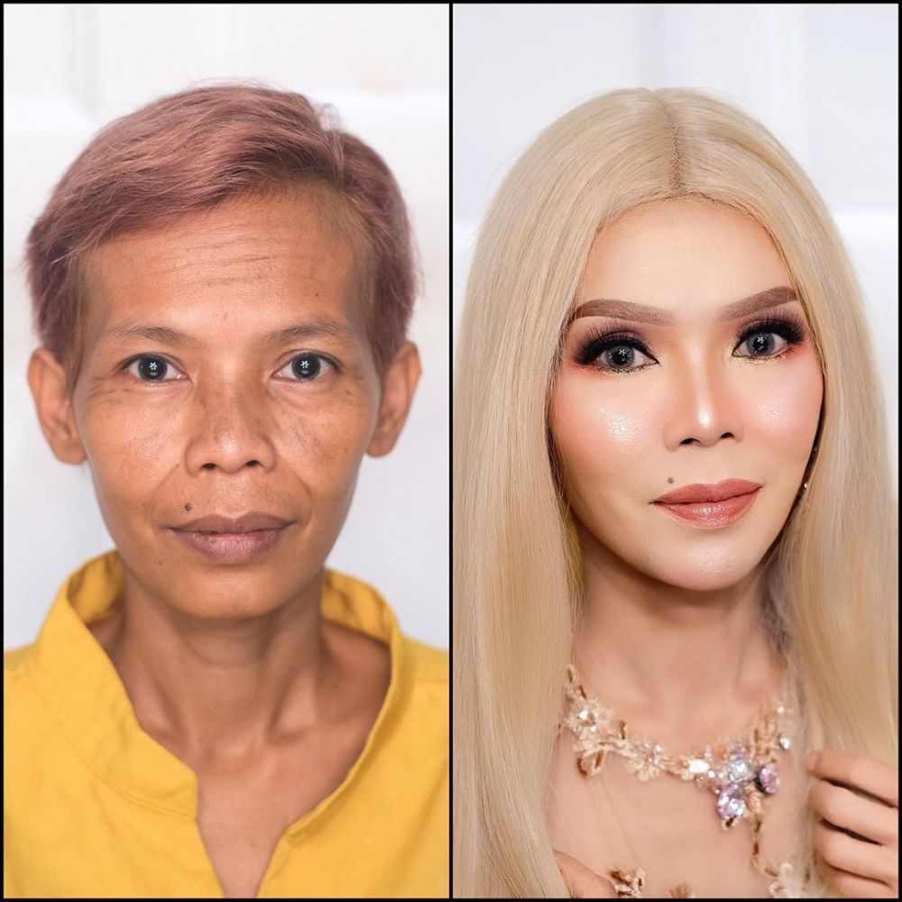 5 Potret viral before-after nenek dirias ini bikin takjub