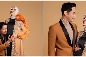 6 Potret maternity shoot Ricky Perdana & istri, bernuansa orange