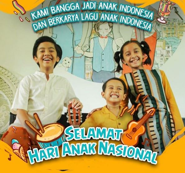 7 Potret anak Dwi Sasono & Widi Mulia rilis lagu di Hari Anak Nasional