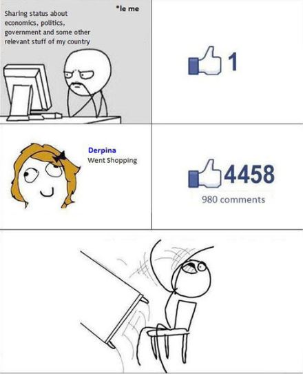 7 Meme beda postingan cowok & cewek di medsos bikin senyum tipis  